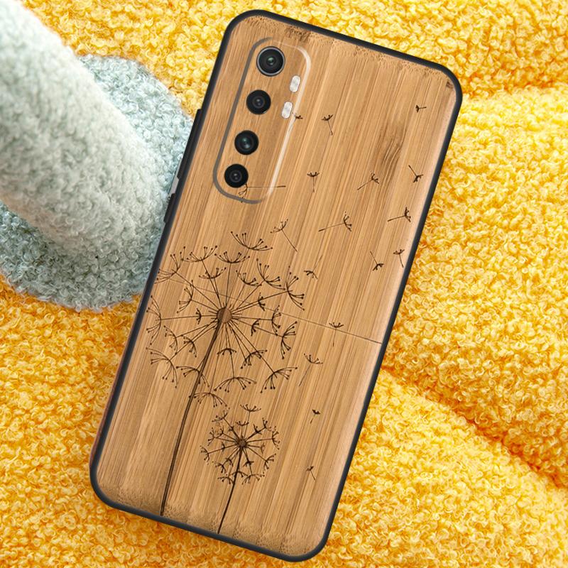 Natural Bamboo Wood Animal Print For Xiaomi Mi 11T Pro 9T 10T 11 Lite Cover Fundas For POCO F3 M3 M4 X3 Pro X3 GT NFC Case
