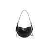 New JW PEI Artificial Leather Croissant Bag Biker Crossbody Bag Medium Size Unisex Bright Pink/Black/White 5S34