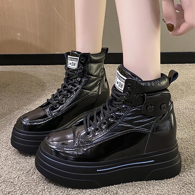 Women 8 CM Platform High Top Sneakers Trend Outdoor Street Shoes Lace Up Comfortable Sports Shoe Female High Quality Sneakers 39
