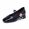 Mary Jane Shoes Women's Spring and Summer New Shallow Mouth Medium Heel Single Shoes Niche Personality Small Fresh Women