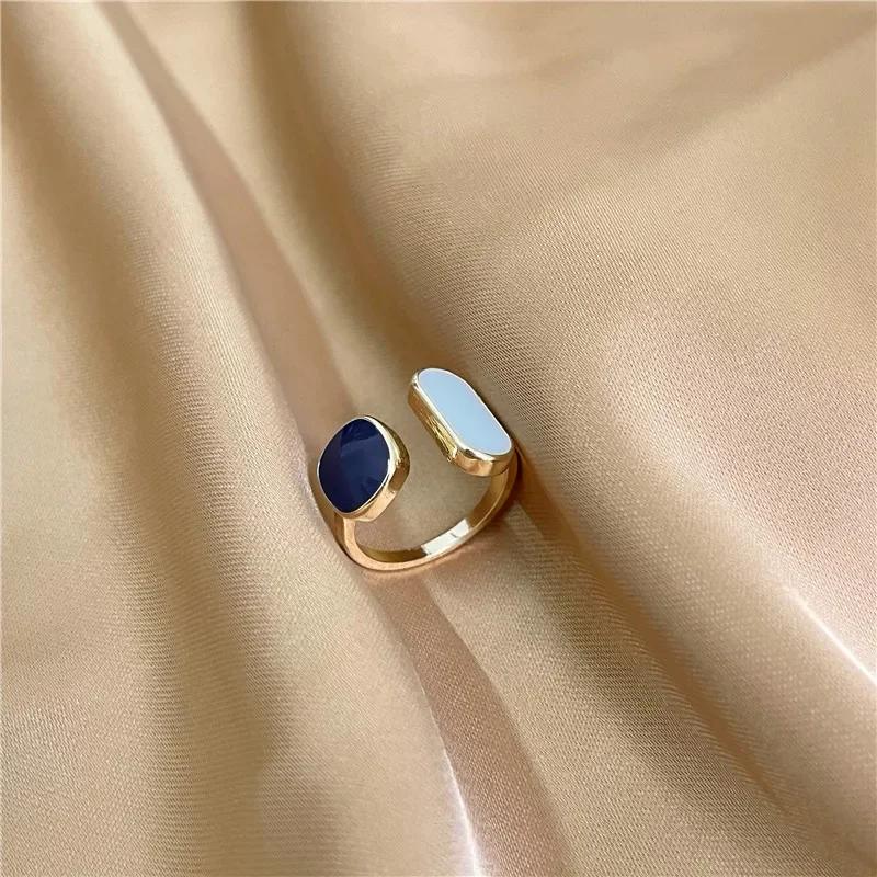 New French Black Shiny Zircon Rose Open Ring For Women Personalized Fashionable Daily Accessories Party  Birthday Gifts