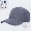 Corduroy baseball cap embroidery autumn and winter outdoor sunshade sun protection peaked cap men's work cap