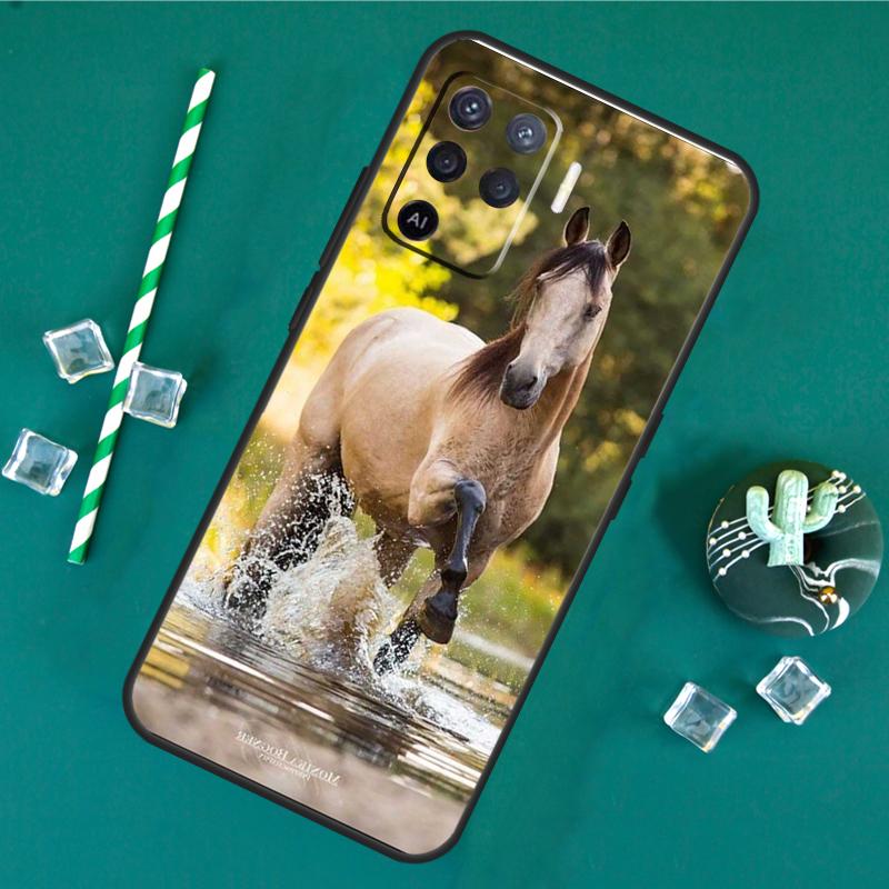 

Domineering Cool Horse Phone Case For Oppo A18 A38 A58 A78 A98 A40 A60 A80 A91 A15 A17 A74 A94 A54 A57S A16 A76 A96 OPPO A79 5G