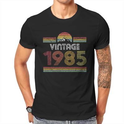 1985 Vintage Born 1985 Retro Prezenty urodzinowe dla mężczyzn Kobiety T Shirt Męski T Shirt Lato Bawełniane T-shirty Streetwear