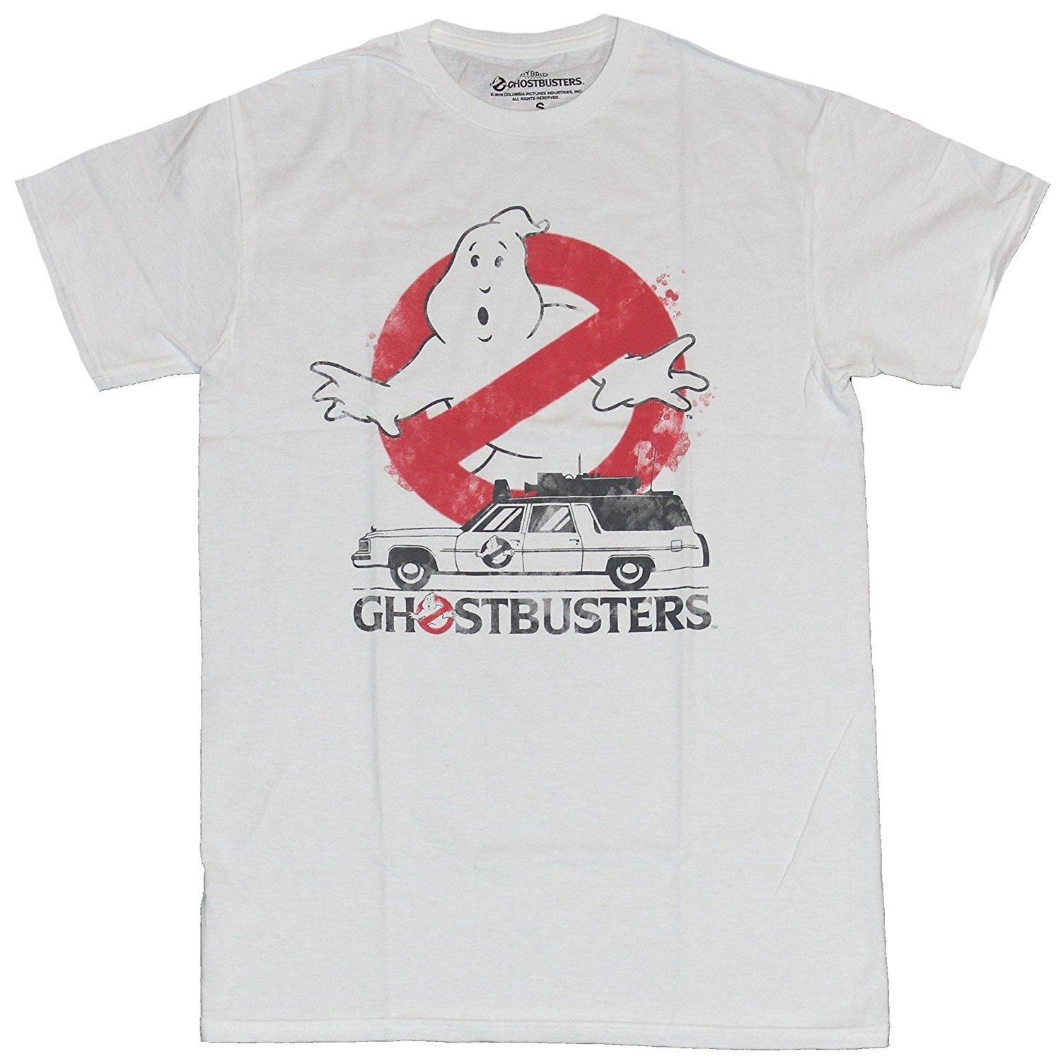 Ghostbusters Adult New T-Shirt - Ectomobile Under Classc No Ghost Logo XL