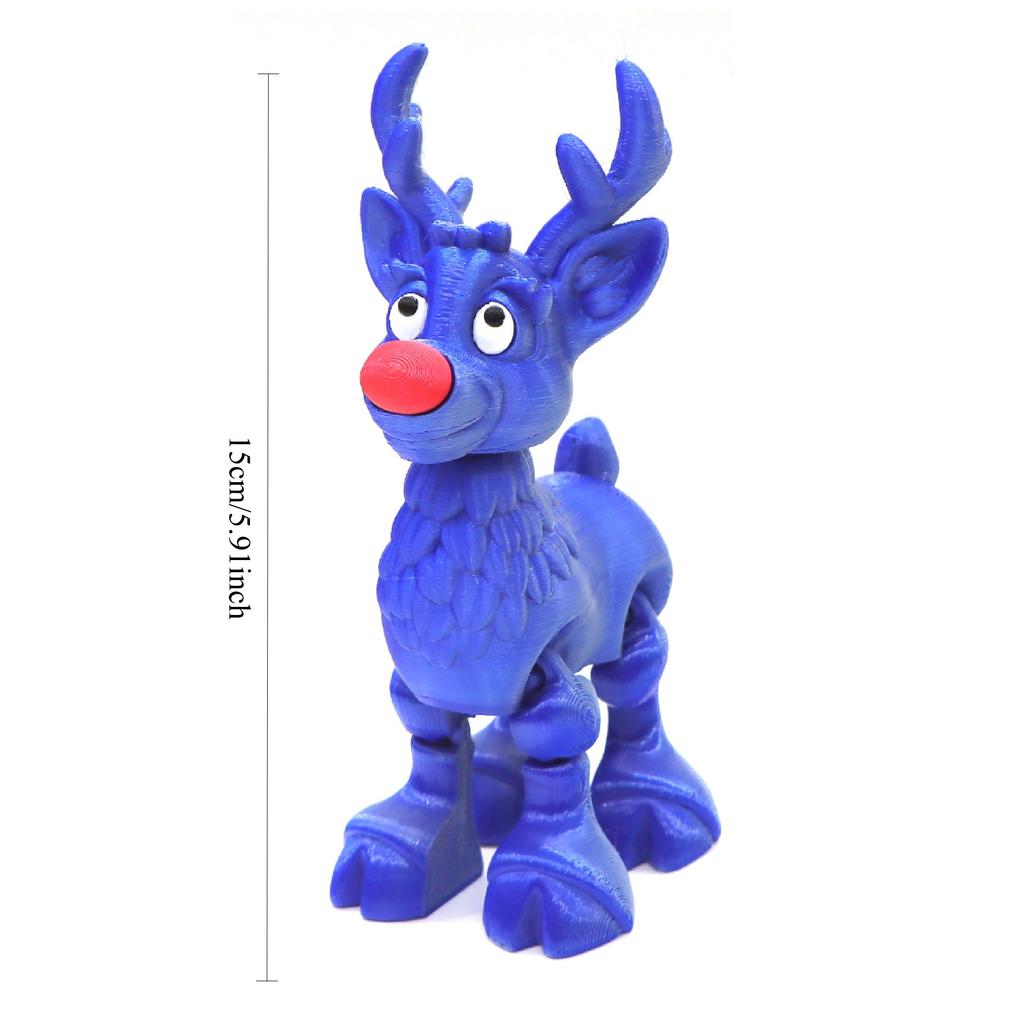 Festive Reindeer Sculpture Christmas Elk Ornament Sleigh Deer Statue For Home Tabletop Decor And Holiday Party Gift