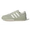 adidas Originais Courtic Tecido Couro Sintético Camurça Confortáveis Versáteis Cano Baixo Estilo de Vida Sapatos Casuais Tênis Unissex Verde-Claro ID6071