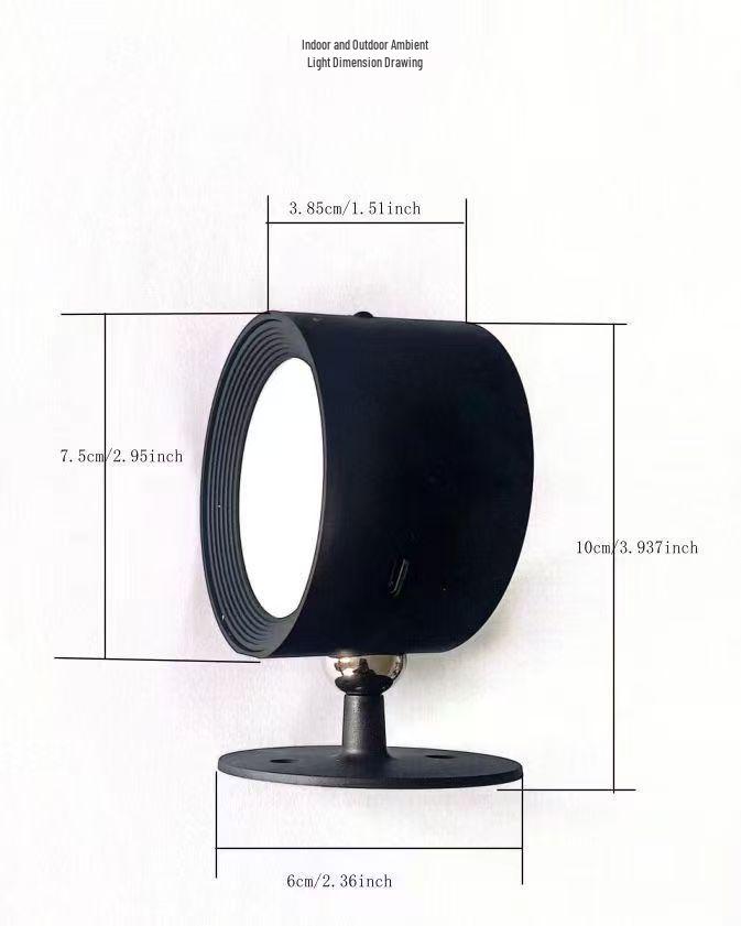 

Pair of 360º Rotating LED Wall Lamps with Remote, 3 Color Temperatures, and Dimmable Magnetic Feature