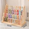 Solid Wood Hanging Jewelry Rack for Bracelets, Bangles, and Keychains.