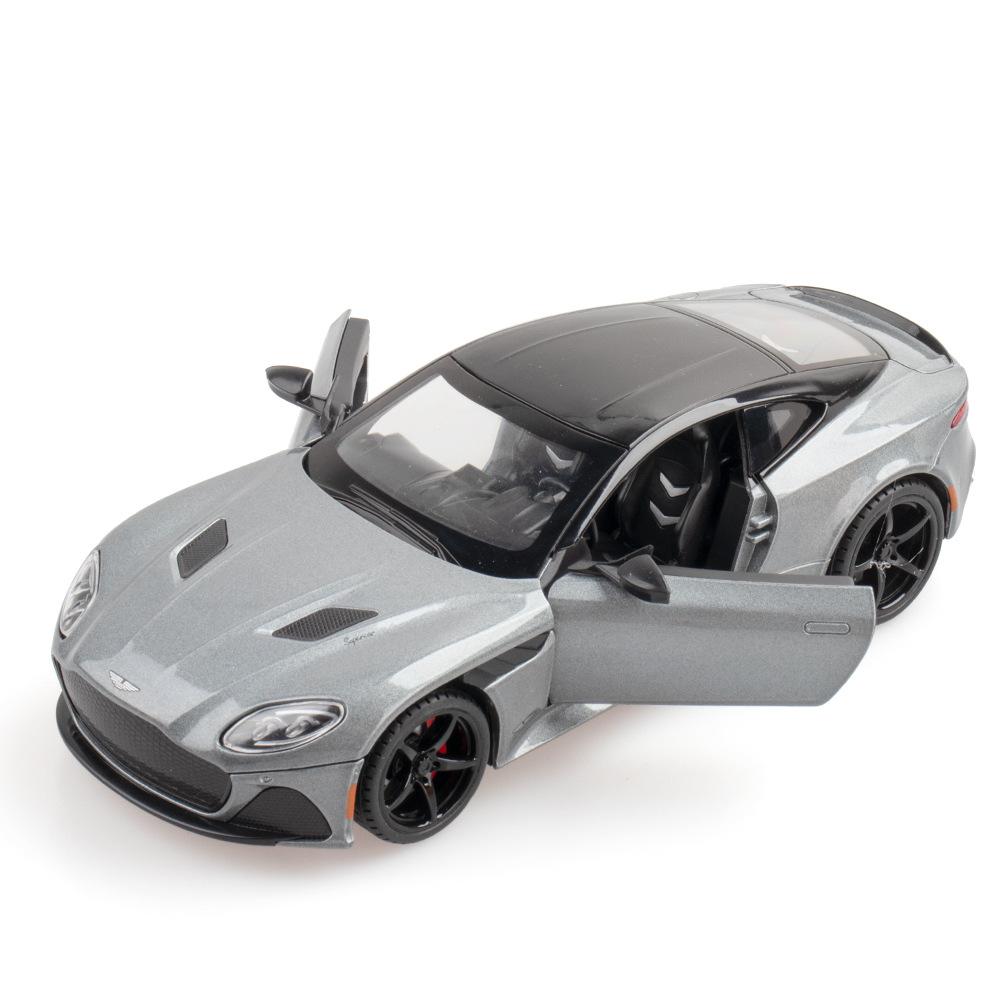 1:22 Scale DBS Sports Car Model Toy Metal Diecast Miniature Luxury Music Light Pull Back Vehicle Models Boys Decorative Gifts