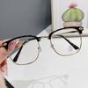 Anti-blue Glasses Frame Men's and Women's Retro Business Flat Glasses Myopia Glasses