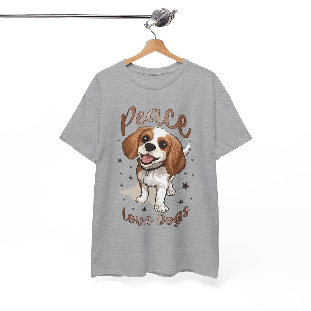 Peace Love Dogs Funny T-Shirt - Hilarious Tee for Introverts Jokers
