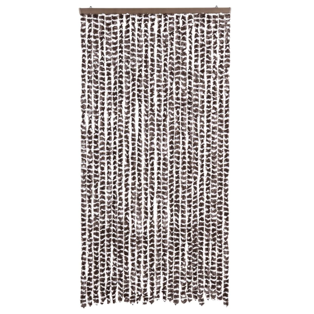 Insect Protection Curtain Brown and White 100 X 220 Cm Chenille