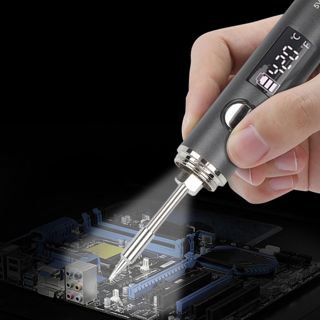 1 Pcs / 1 Set Portable Cordless Soldering Iron Kit: Adjustable Temp & Quick Heat-Up For Power Tool Accessories