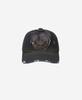 LONDON PARFUMS ARCHIVE Distressed Applique Cap Black