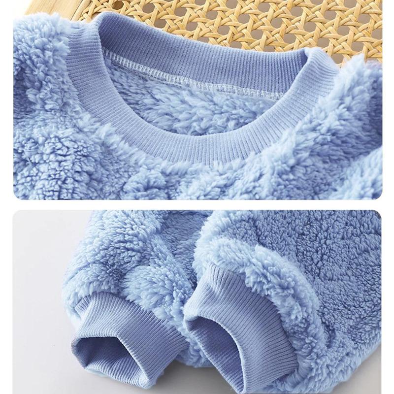Pijamas de franela para dormir de otoño e invierno para niñas y niños, camisetas de manga larga y pantalones, trajes de moda para el hogar, disfraz para dormir para bebés y niños