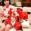 Kawaii Plush Horse Doll Chinese Style Zodiac Pony Figurine Cute Cartoon Steed Doll  Home Decoration