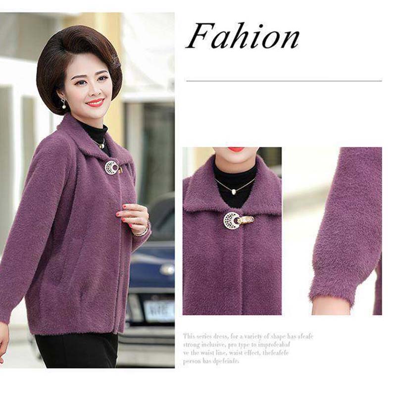 WTEMPO Imitation Mink Fur Coat Women Winter Style Slim Fashion Stand-up Collar Mink Coat Short