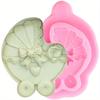1PC Car Carriage Silicone Mold Bow Tie Fondant Mold Cake Decorating Tools Chocolate Gumpaste Mold Random Color
