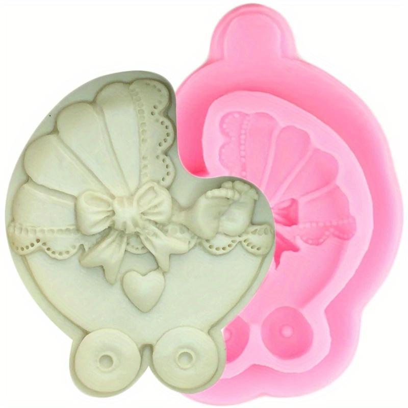 1PC Car Carriage Silicone Mold Bow Tie Fondant Mold Cake Decorating Tools Chocolate Gumpaste Mold Random Color