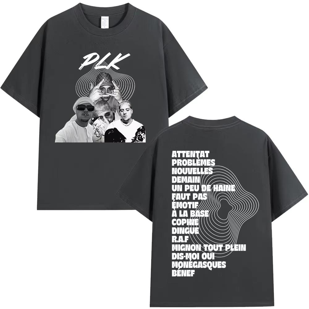 Rapper PLK Graphic T-shirts Men Women Clothing Fashion Music T-shirt Casual Cotton Short Sleeves T Shirts Streetwear