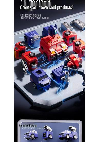Magnetic Deformation Toy Car & Robot Assembly