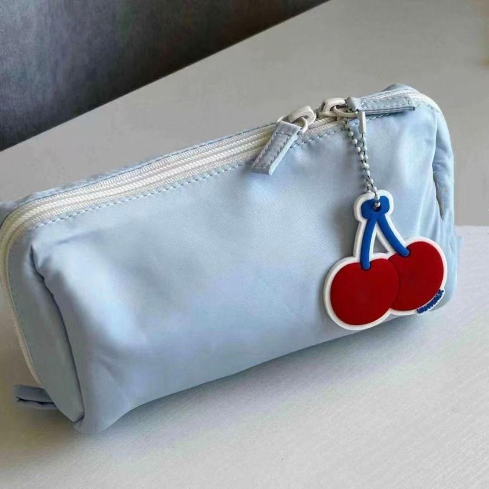 Solid Color Pen Bag Large Capacity Stationery Bag Simple Stationery Organizer  Students