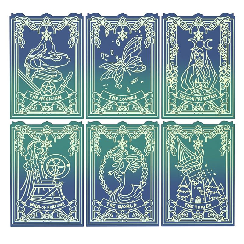 6 Sheets/24 Sheets Taluo Card Silicone Molds for Resin Casting Epoxy Molds for DIY Personalized Taluo Card Games Jewelry