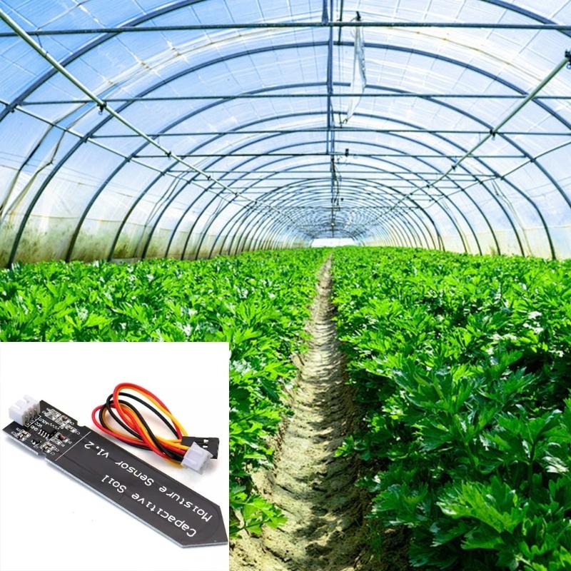 Wide Voltages 3.3 volts 5.5 Voltmeter Capacitive Soil Transducer Module Low Power Consumption For Plant Monitoring Systems