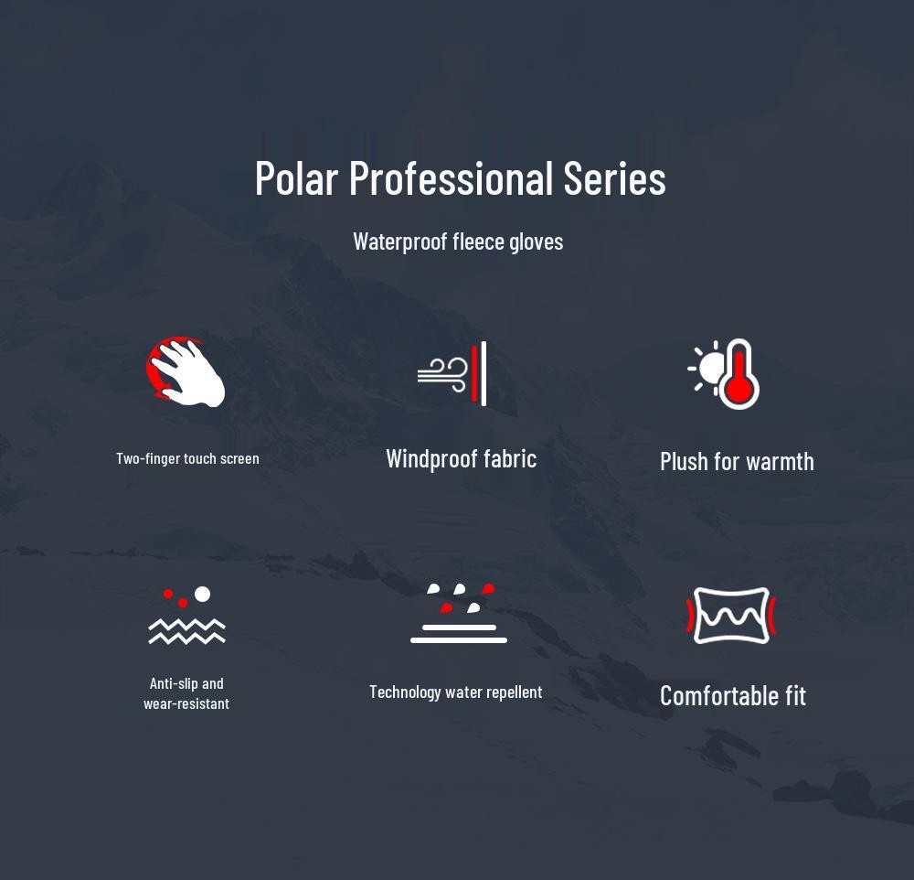 Vilico Waterproof Touch Screen Cycling & Mountaineering Gloves - Warm, Non-Slip, Windproof, Fleece-Lined, Wear-Resistant for Autumn & Winter.