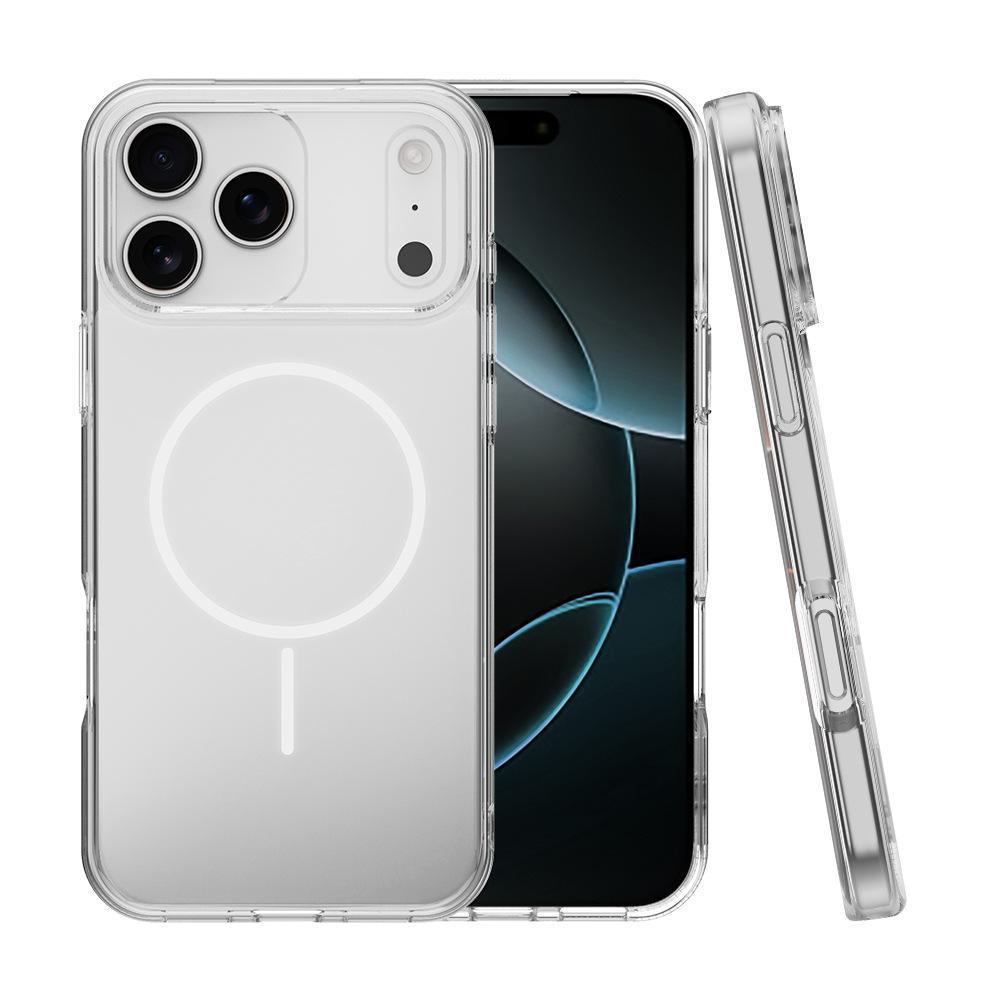 Applicable to Apple 11promax transparent mobile phone case, thin ring magnetic suction iphone11 two-in-one 11 anti-drop protective cover