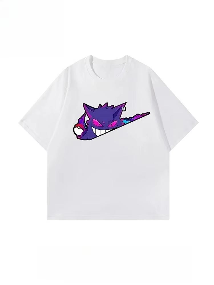 Pokmon Anime Gengar Creative Fun Printed Tshirt Summer Unisexs And Unisexs Tshirt Trendy Loose Casual Y2k 2026 New Streetwear