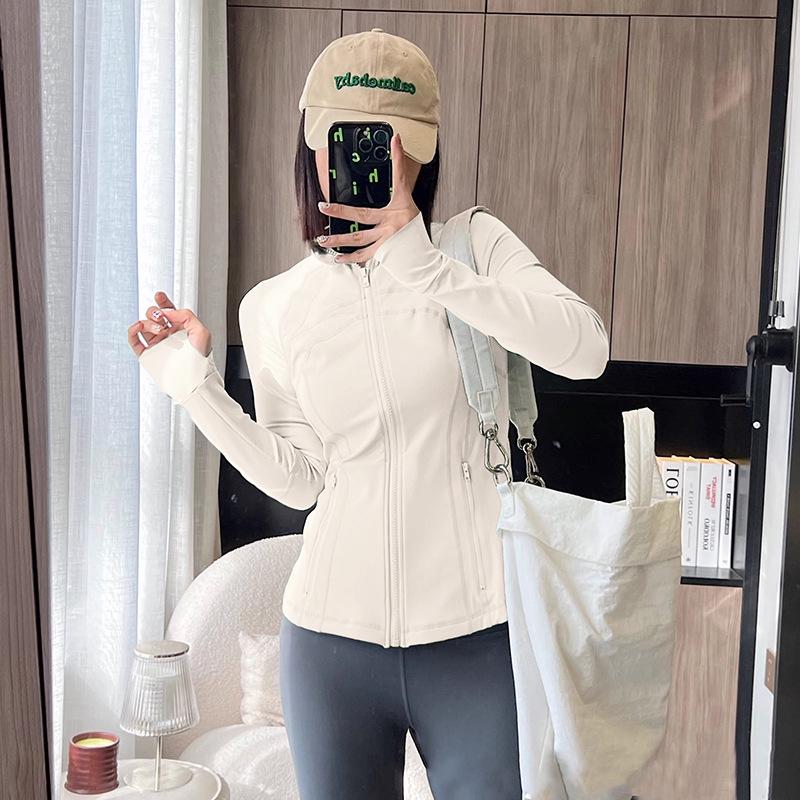 Women's Quick-Dry Slim Fit Yoga Jacket - Long Sleeve, Zipper, Summer Sports Top