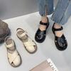 Baotou sandals women's summer 2025 versatile outer wear comfortable hollow cross belt women's shoes flat Roman shoes