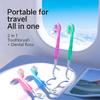 1-Pack Foldable Dental Floss Toothbrush Portable And Compact For Travel