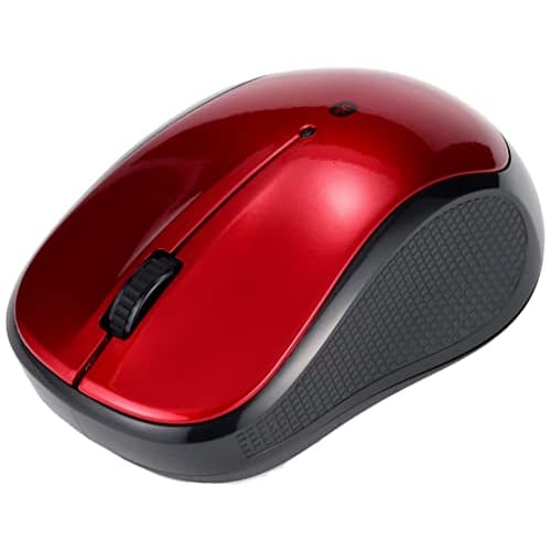 Buffalo Bluetooth Blaue LED Leise 3-Tasten-Maus Rot Kompatibel mit Windows/Mac/Chrome/Android/iOS/iPadOS Lange Batterielaufzeit Bis zu 450 Tage Leicht