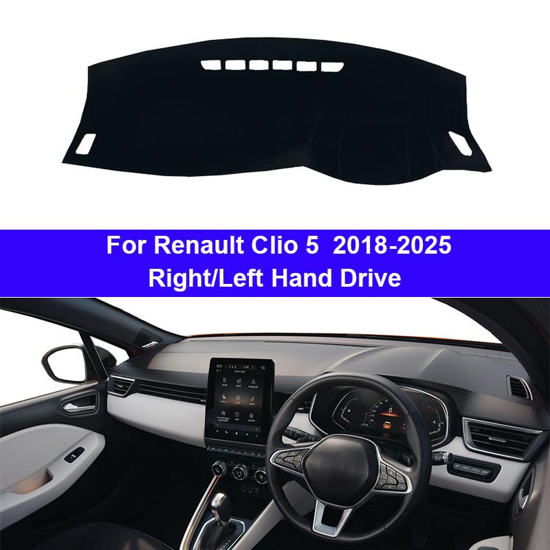 Car Dashboard Cover For Renault Clio 5 2018-2026 2026 2026 2026 Center Console Protector Carpet Dashmat Sun-shade Accessories
