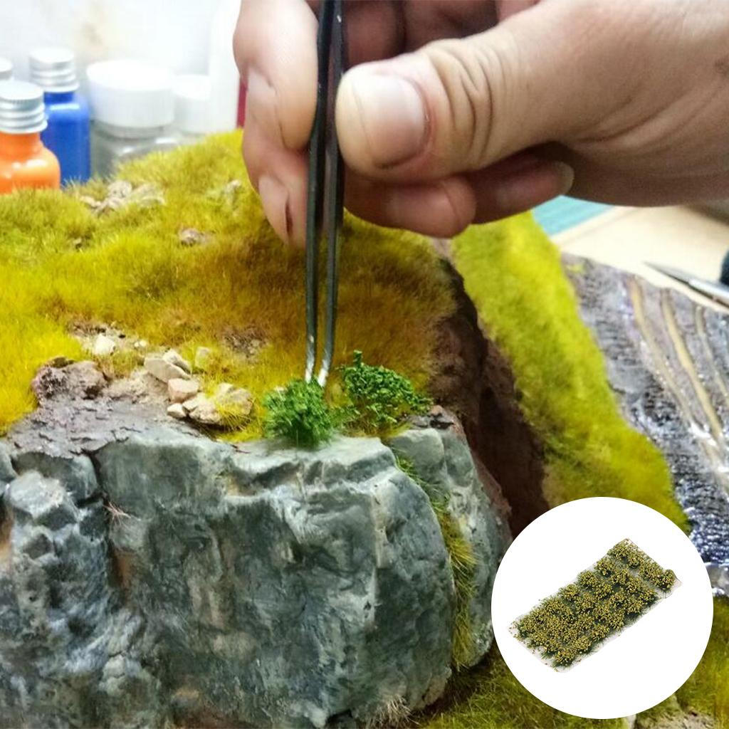 2 Bushy Tufts Lowland Shrubs Tuft Model Kit Resin Static Scenery for Train Landscape Railway