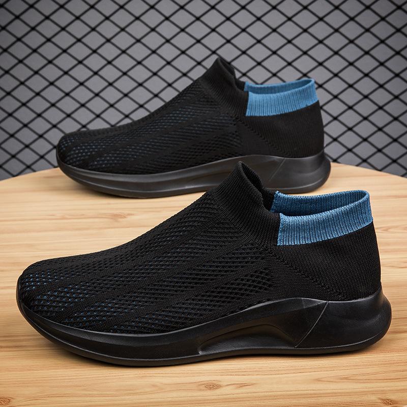 

Spring and summer new casual shoes couple sports lazy mesh breathable shoes flying woven women s shoes 45