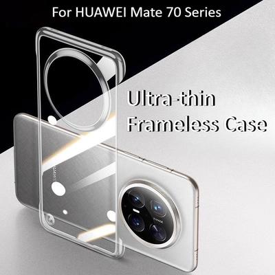 For Huawei Mate 70 60 50 Pro Pro+ RS Frameless PC Phone Case Mate70 70pro+ 60pro Mate50rs Transparent Ultra-thin Back Cover
