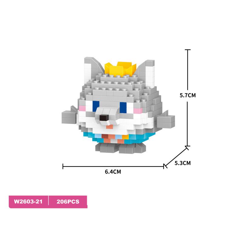 Lovely Animal Sphere Nanobrick Micro Diamond Block Panda Duck Elephant Penguin Dog Fox Build Brick Frog Owl Wolf Rabbit Cow Plaything