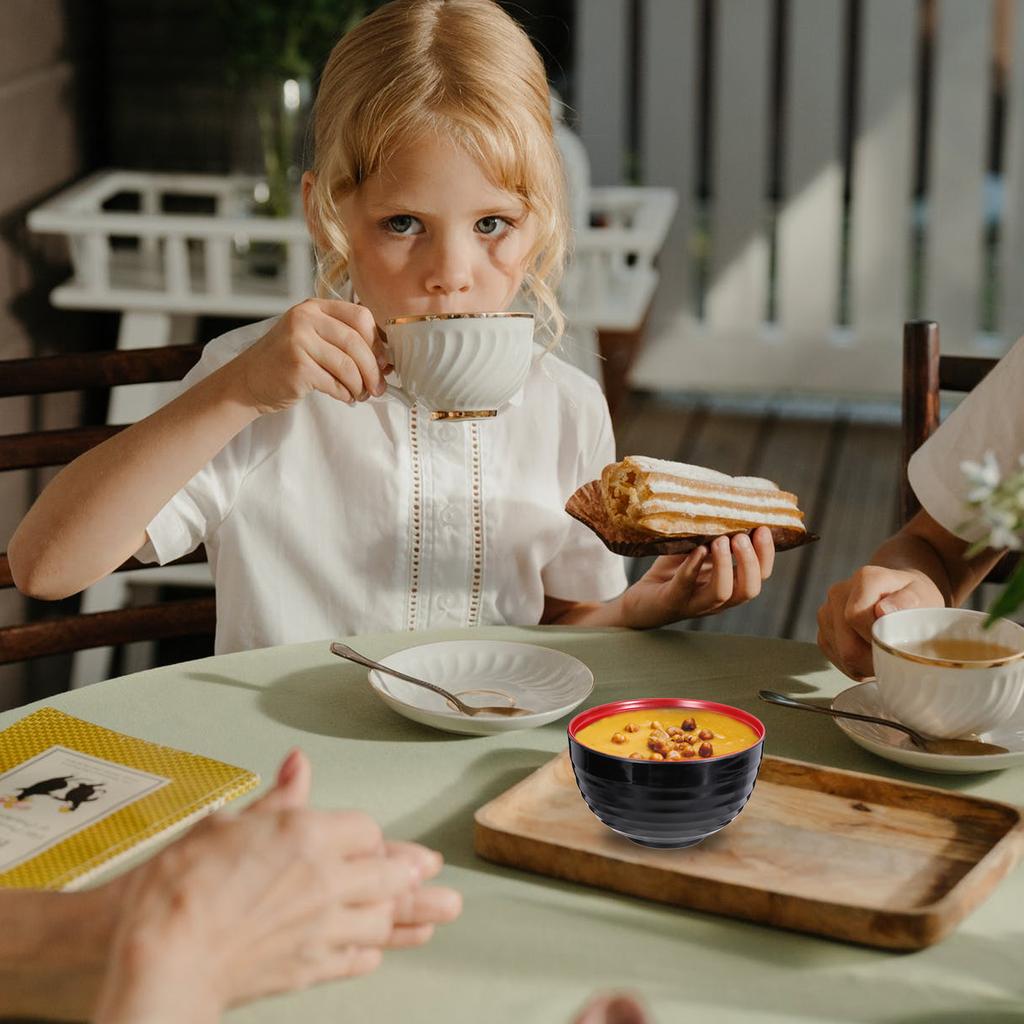 2 Pcs Chopsticks Hand-Pulled Noodle Bowl Small Bowls Melamine Miso Cereal Japanese with Lid