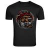 Angry Bear Biker Helmet Rider Graphic T-Shirt