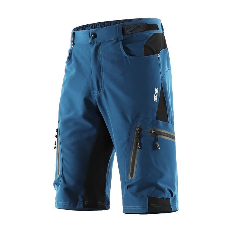 Mens Cycling Shorts 5-Inch Mountain Bike Downhill Trail Riding Short Pants Breathable Synthetic Fabric Outdoor Sports
