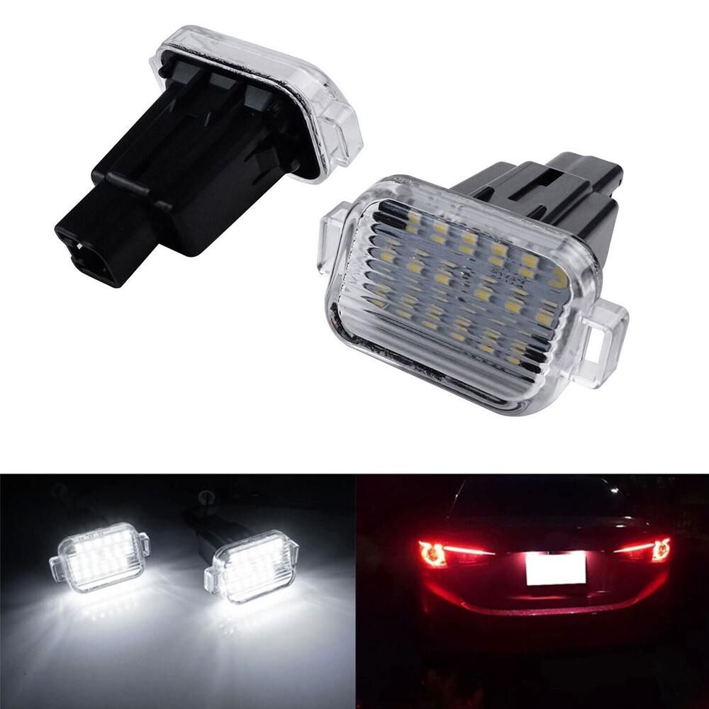 1 Pair Light Number Plate Lamp For 14-18 Mazda 3 Hatchback GHK151270B GHK151270A