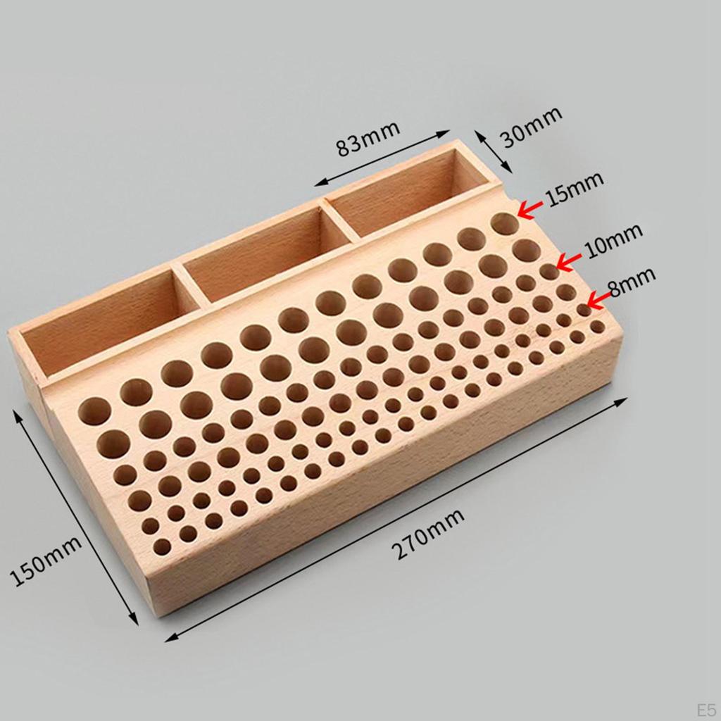Wood Leather Craft Tool Stand Handicraft Holder Accessory Professional for Home Use Storage