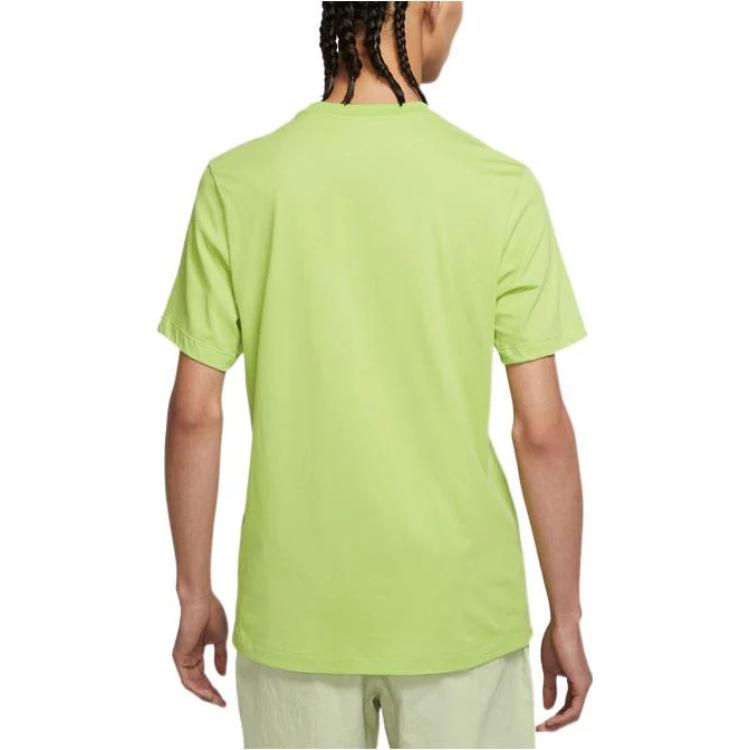 Nike Logo Print Crew Neck Casual Sport Short Sleeve T-Shirt Men Tops Green AR5007-332