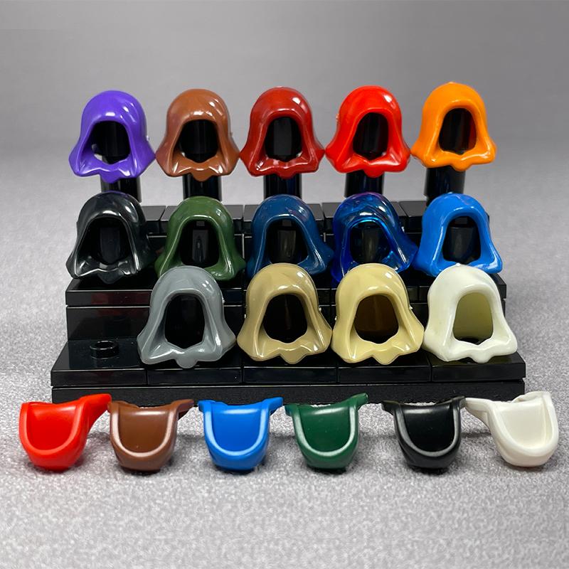 Peças MOC Cabeça Capuz Capacete Abaixado Figura 4cm Corpo Acessório de Roupa 30381 15428 blocos de construção brinquedos presentes para crianças