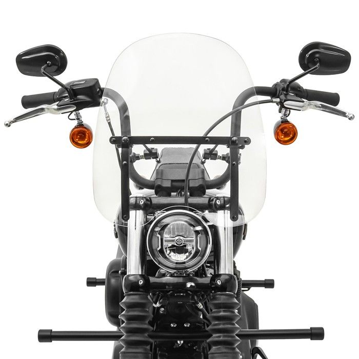 Windshield for Custom Motorcycles Wind Deflector Craftride CW1 Black Edition