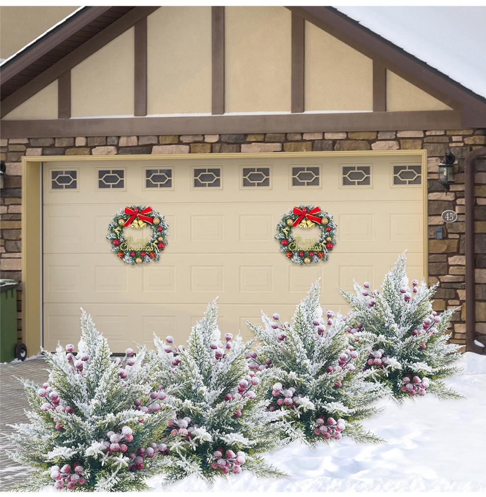 Cross-border Artificial Snow Berry Pine & Cypress Garden Decoration